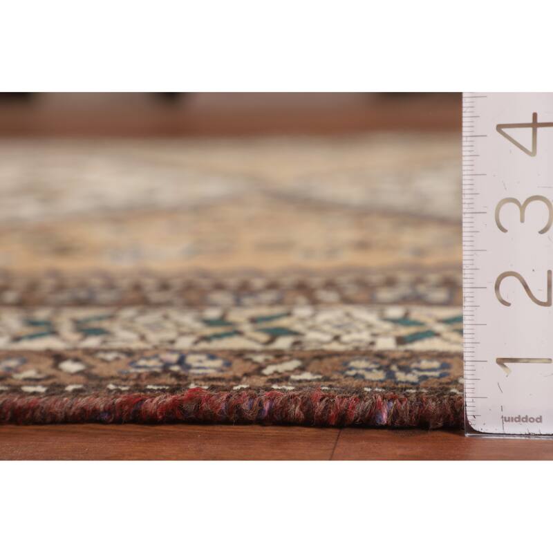 Tribal Geometric Bakhtiari Persian Vintage Rug Handmade Wool Carpet - 5'3" x 9'10"