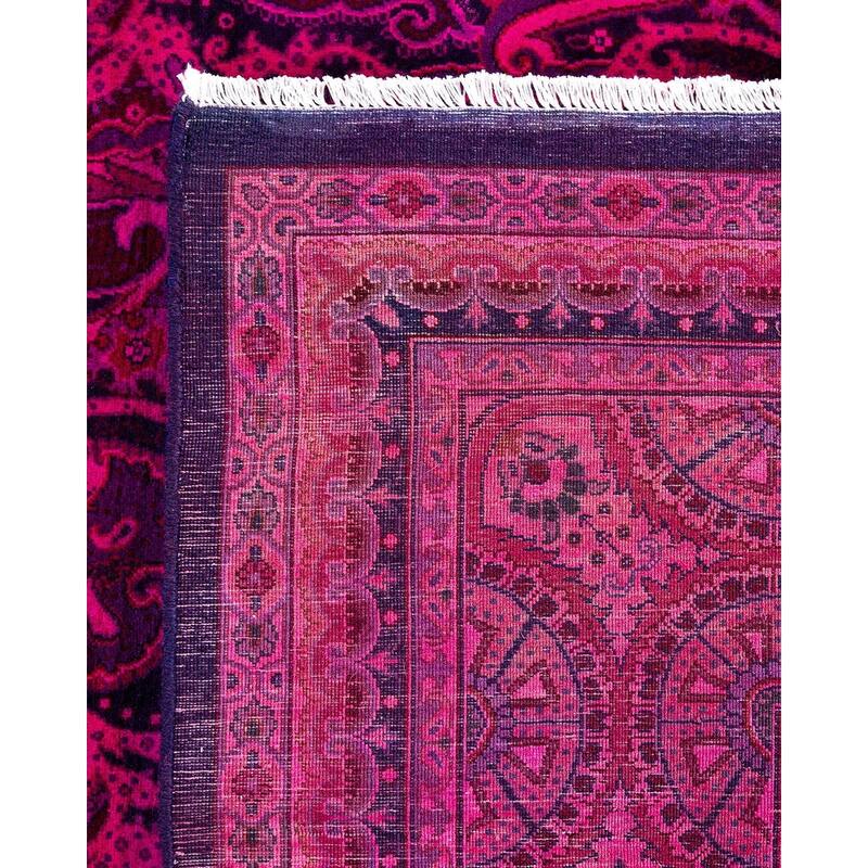 Overdyed, One-of-a-Kind Handmade Area Rug - Pink - 8' 0" x 10' 3"