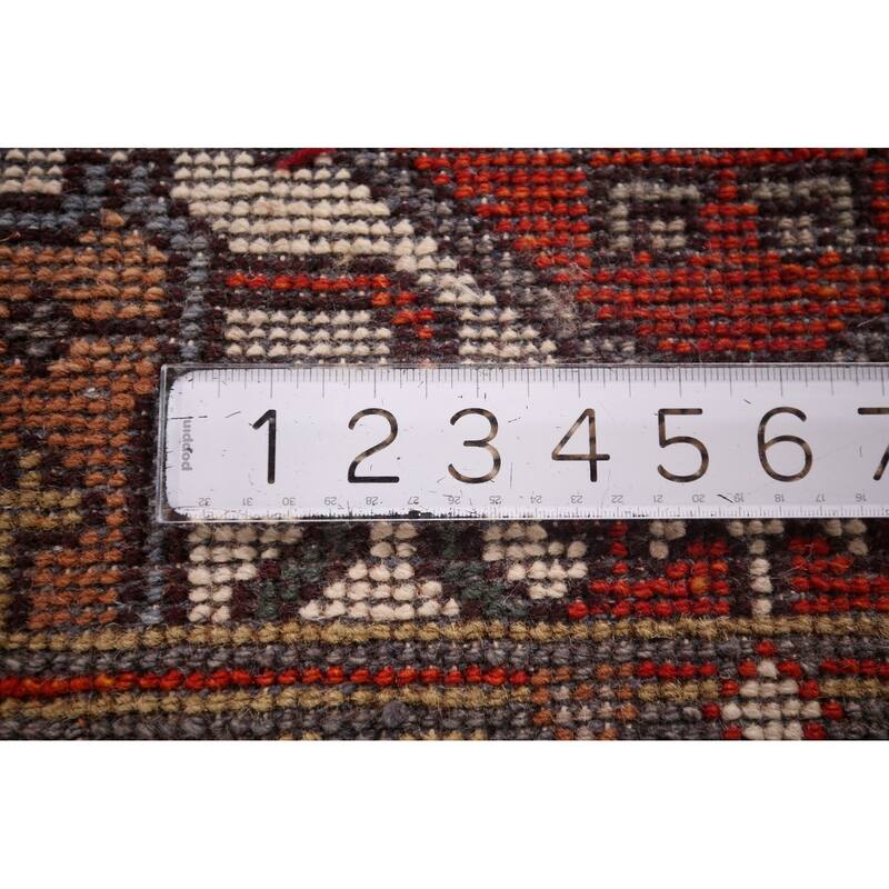 Orange Heriz Serapi Oriental Runner Rug Hand-Knotted Wool Carpet - 2'7"x 8'1"