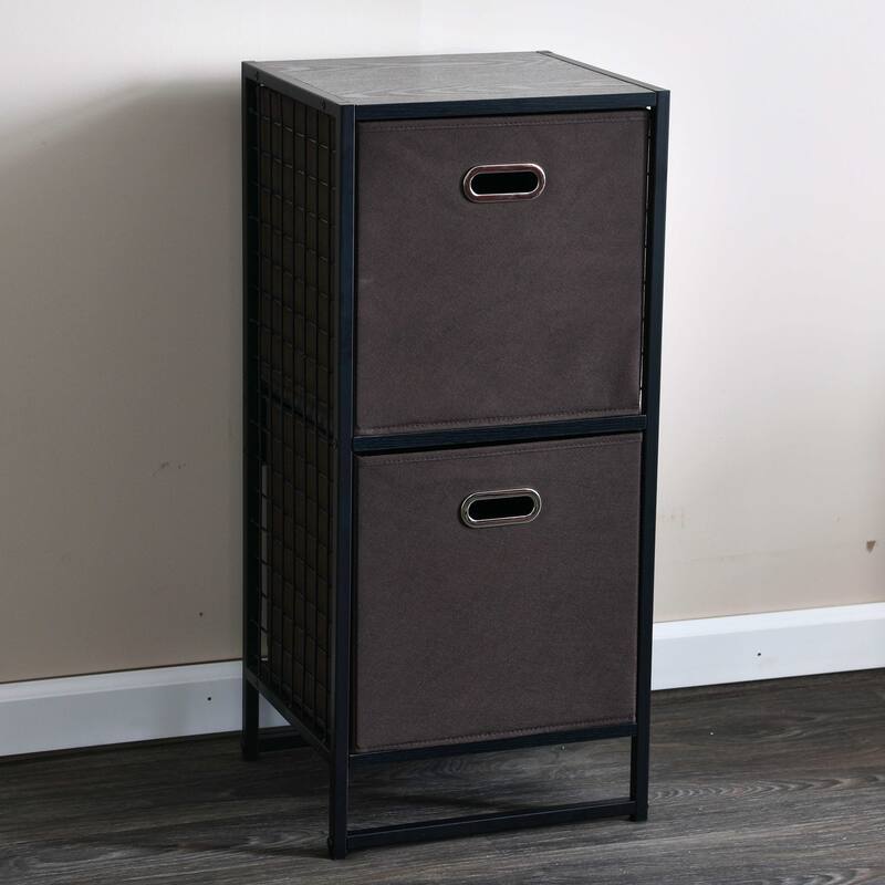Household Essentials Fabric Storage Bins, Set of 2