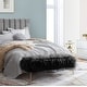 preview thumbnail 20 of 22, Silver Orchid Nilsson Contemporary Modern Faux Fur Long Bench Ottoman
