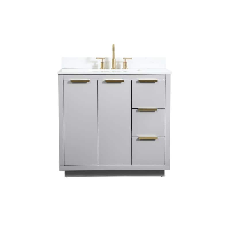 Elegant Lighting VF19436-BS Blake 36" Free Standing Single Basin