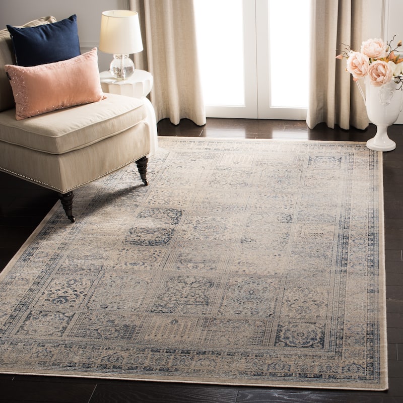 SAFAVIEH Vintage Distressed Boho Donielle Oriental Rug - 6'7" x 9'2" - Stone/Blue