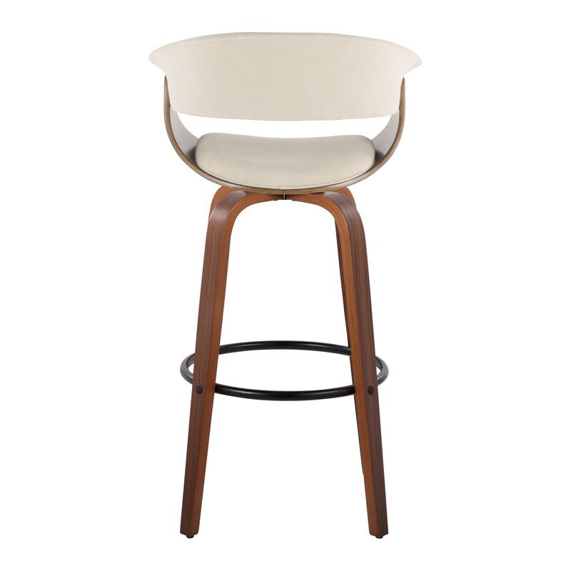 Carson Carrington Sauda 30" Fixed-Height Bar Stool with Bent Wood Legs (Set of 2)