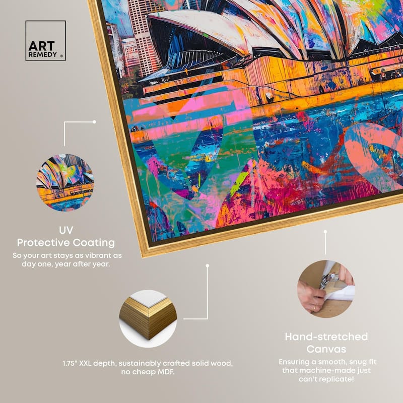 Sydney Opera Graffiti Canvas by Art Remedy