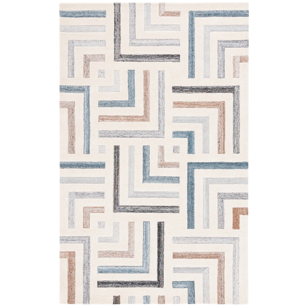 SAFAVIEH Handmade Fifth Avenue Leliana Mid-Century Modern Wool Rug