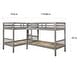 preview thumbnail 13 of 13, Jis Modern Twin over Twin Solid Wood L-shaped Bunk Bed by Furniture of America