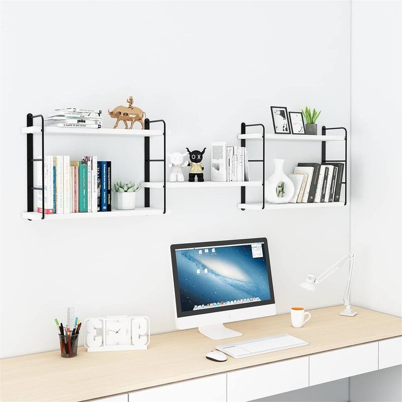 Wall Mounted Floating Shelves - 6"D x 50"W x 17"H