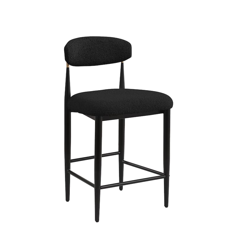 Morden Fort Modern Armless Boucle Bar Chairs(Set of 4)