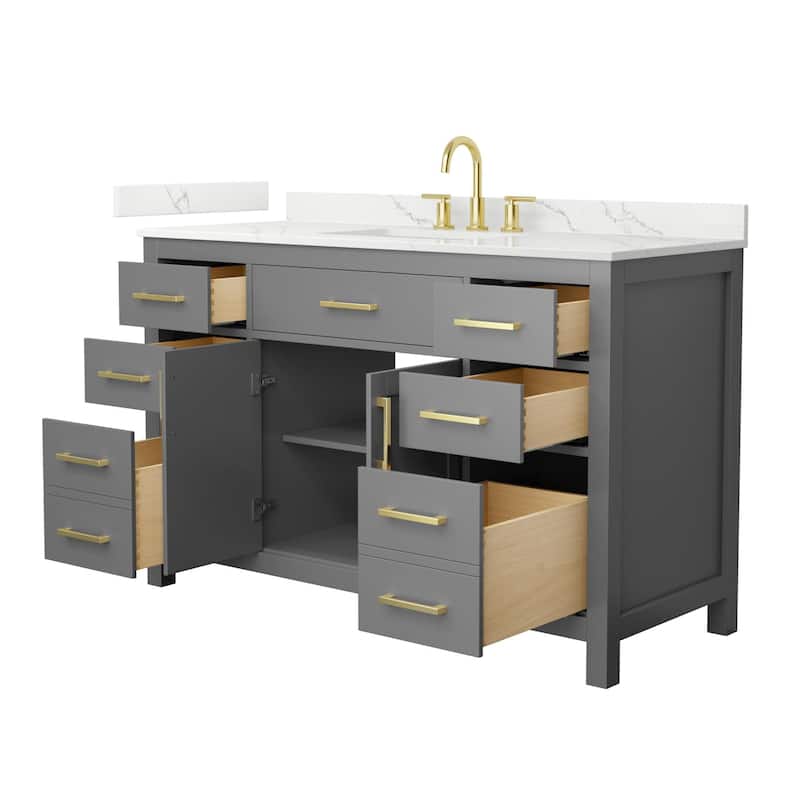 Wyndham Collection WCG2424-54S-QTZ-US3MXX Beckett 54" Free Standing