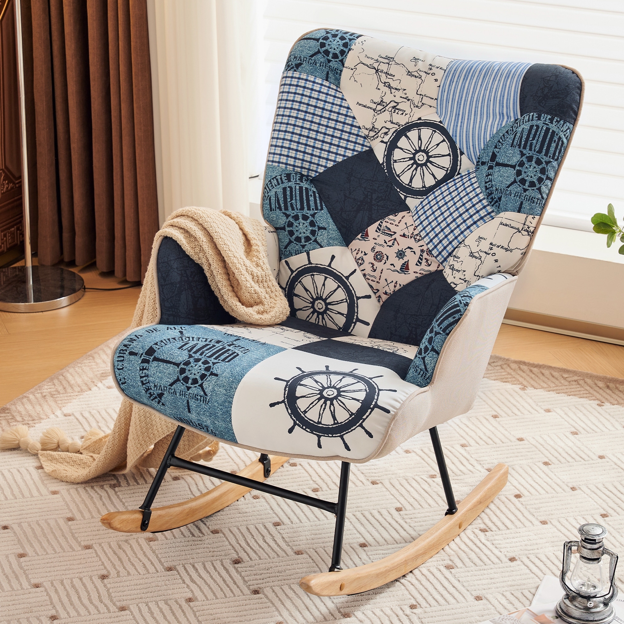 Boho rocking chair for nursery clearance
