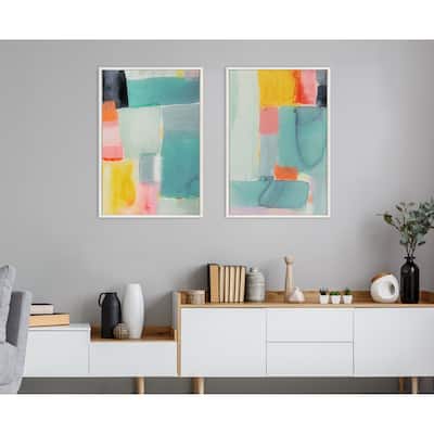 Kate and Laurel Sylvie United Framed Canvas Art Set by Amy Lighthall
