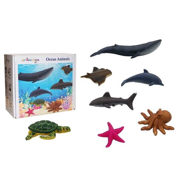 slide 2 of 3, Get Ready Kids Ocean Animal Playset, 7 Pieces Multi - Kids