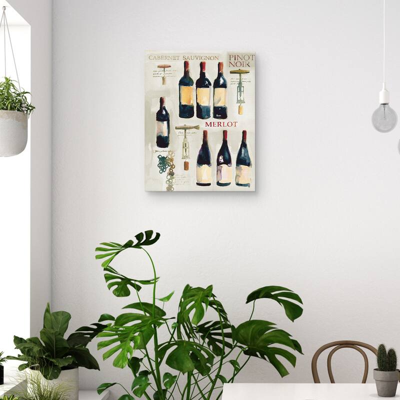 Red Wine Collage by Michael Clark Canvas Art Print