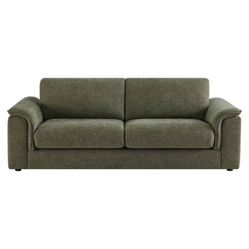 Spruce & Spring Upholstered Curved 3 Seat Sofa for Living Room