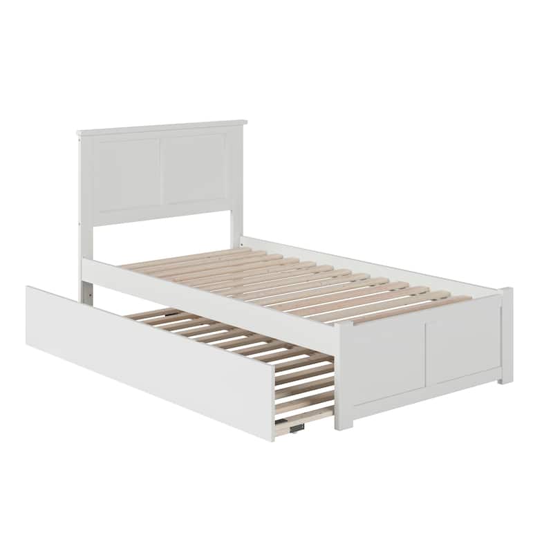 AFI Madison Platform Bed with Footboard & Twin XL Trundle