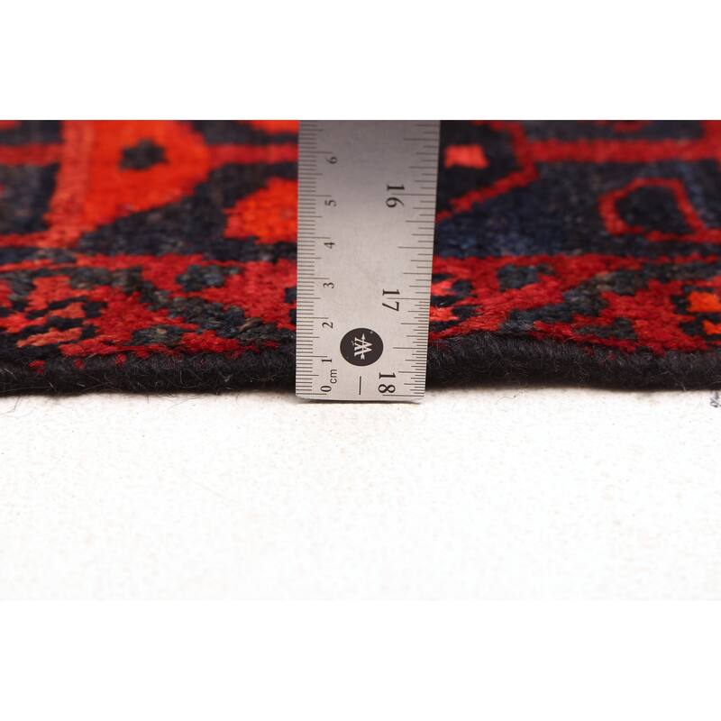 ECARPETGALLERY Hand-knotted Anatolian Vintage Dark Red Wool Rug - 4'4 x 7'1