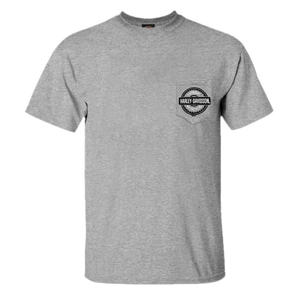 Ivory Harley-Davidson Mens Medals Premium Short Sleeve Raglan Pocket Tee