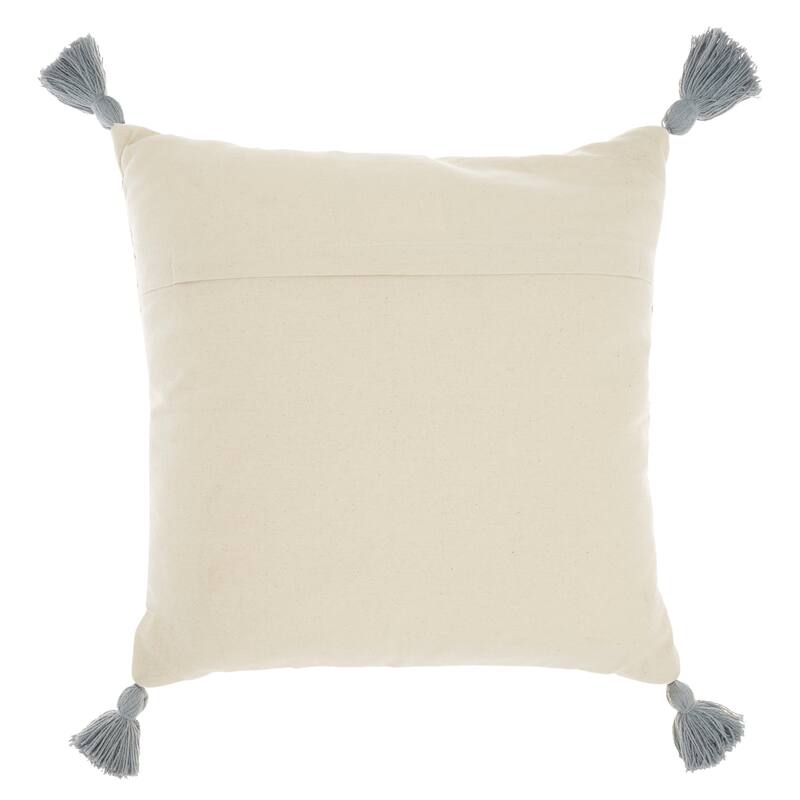 Mina Victory Life Styles Lattice With Tassels 18"X18" Indoor Throw Pillow