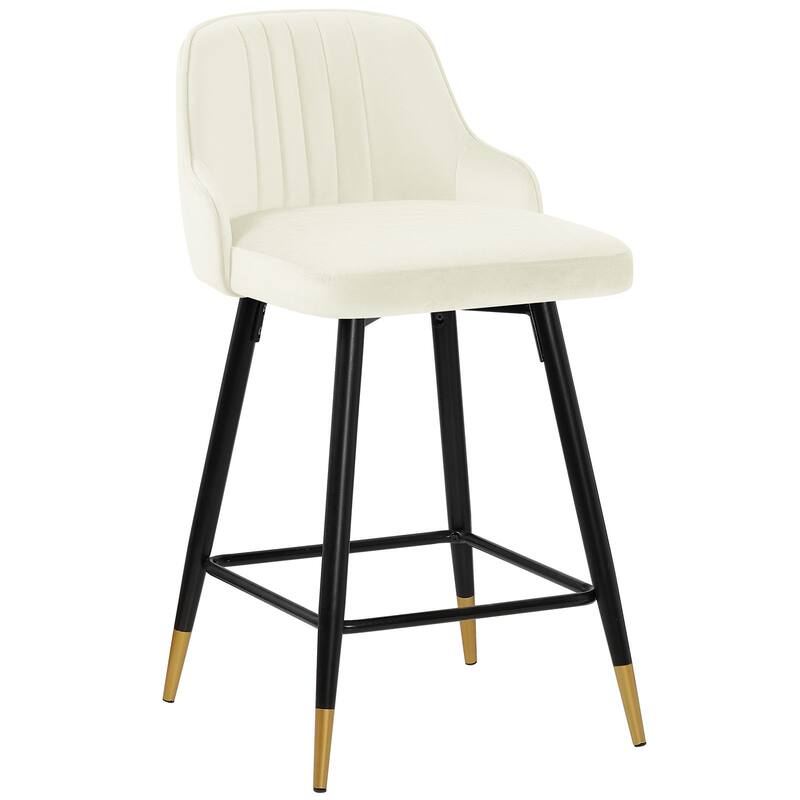 Modern Velvet Upholstered Swivel Counter/ Bar Stools Set of 2/4