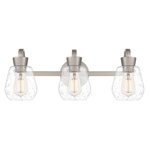 slide 2 of 5, Halstead 3-Light Brushed Nickel Vanity Light