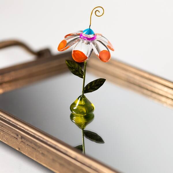 slide 2 of 8, Cotton Candy Petal Flower Crystal Decoration - 4.5"