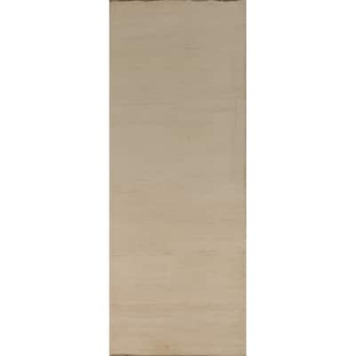 Modern Gabbeh Runner Rug Hand-Knotted Solid Wool Carpet - 2'9"x 9'7"