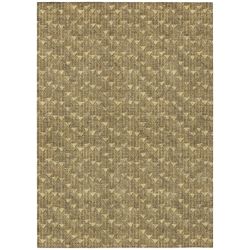 Machine Washable Indoor/ Outdoor Arrows Chantille Rug