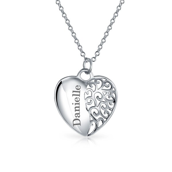 .925 Sterling Silver Mother//Daughter Break Apart Charm Pendant