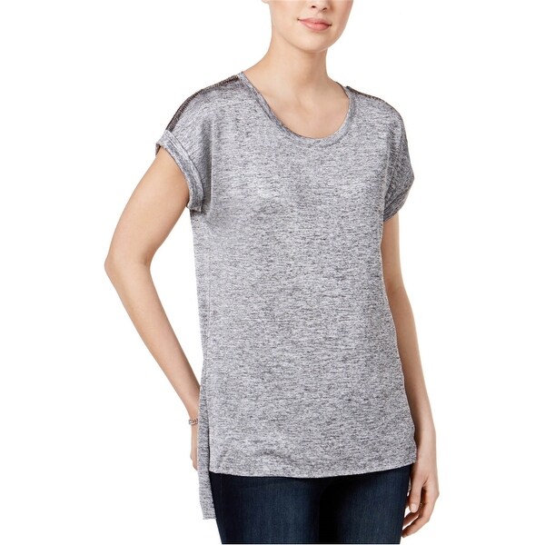 Bar Iii Womens High-Low Embellished T-Shirt. Opens flyout.