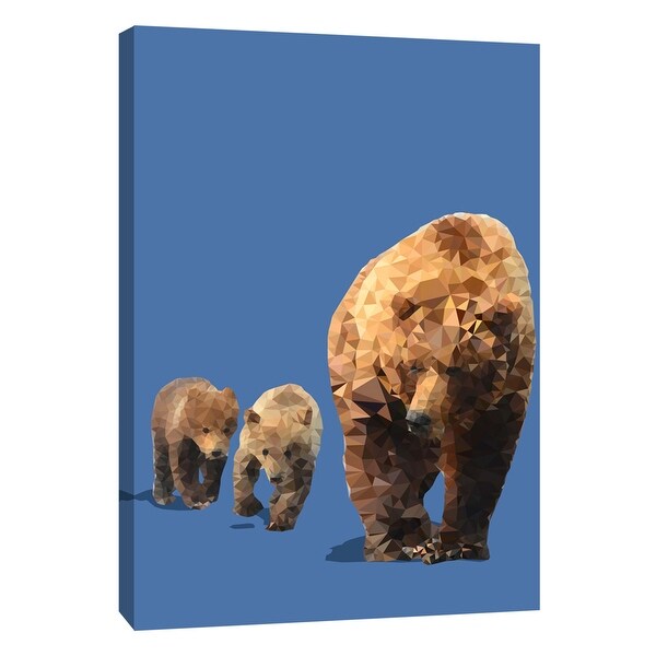 PTM Images 9-109116 PTM Canvas Collection 10" x 8" - "Fractal Bears" Giclee Bears Art Print on Canvas