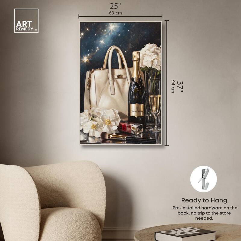 Cheers to Starry Glam Canvas by Art Remedy