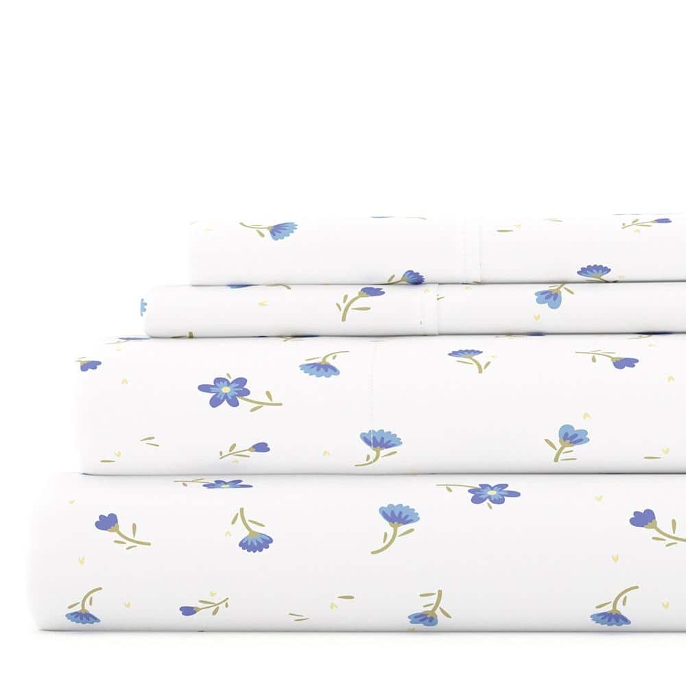 Becky Cameron Double Brushed Printed 4pc Deep Pocket Bedsheet Sets