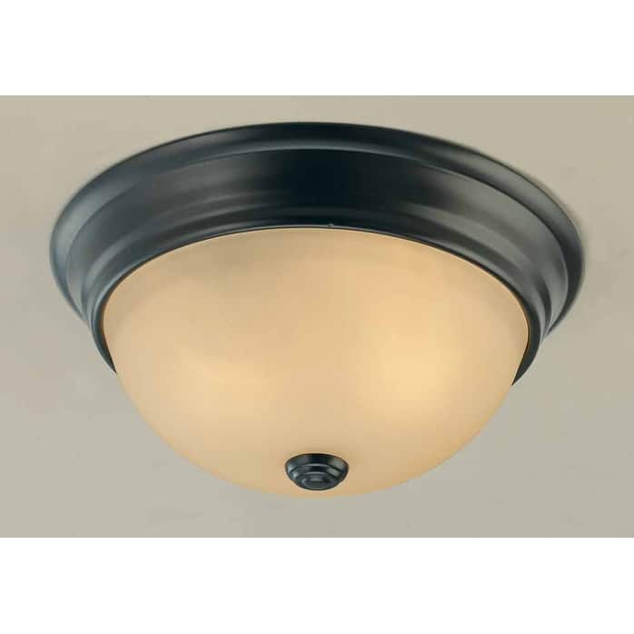 Volume Lighting V7582 Marti 2 Light Flush Mount Ceiling Fixture with - Antique Bronze