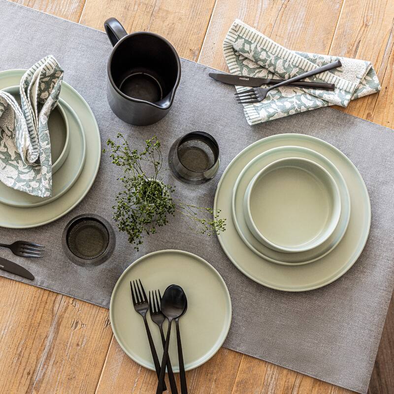over&back Stackable Semi-Matte Stoneware Dinnerware