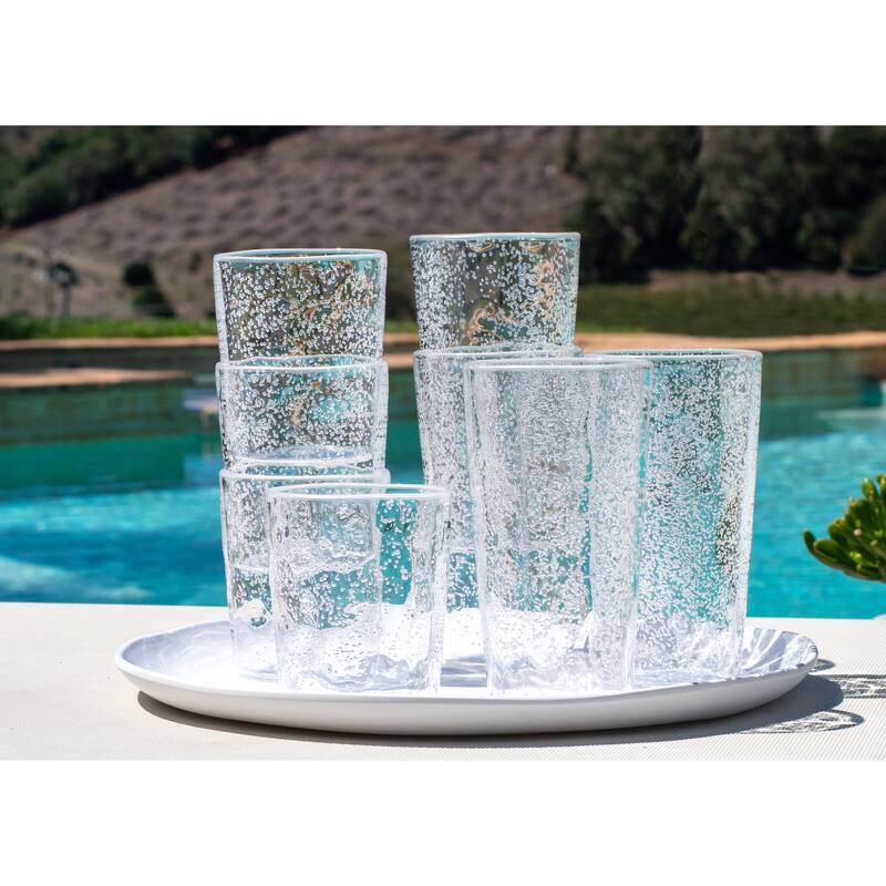 Fizz Bubbles Drinkware Set, 17 Oz & 24 Oz, Set of 8