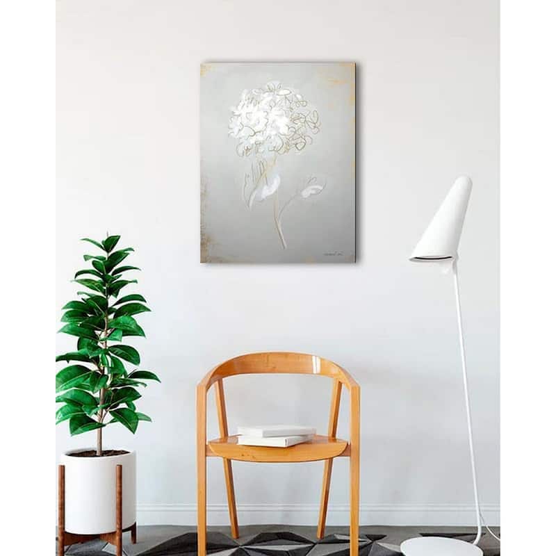 White Floral Skectch I Art Poster - Print On Demand - 24 x 32 Inch