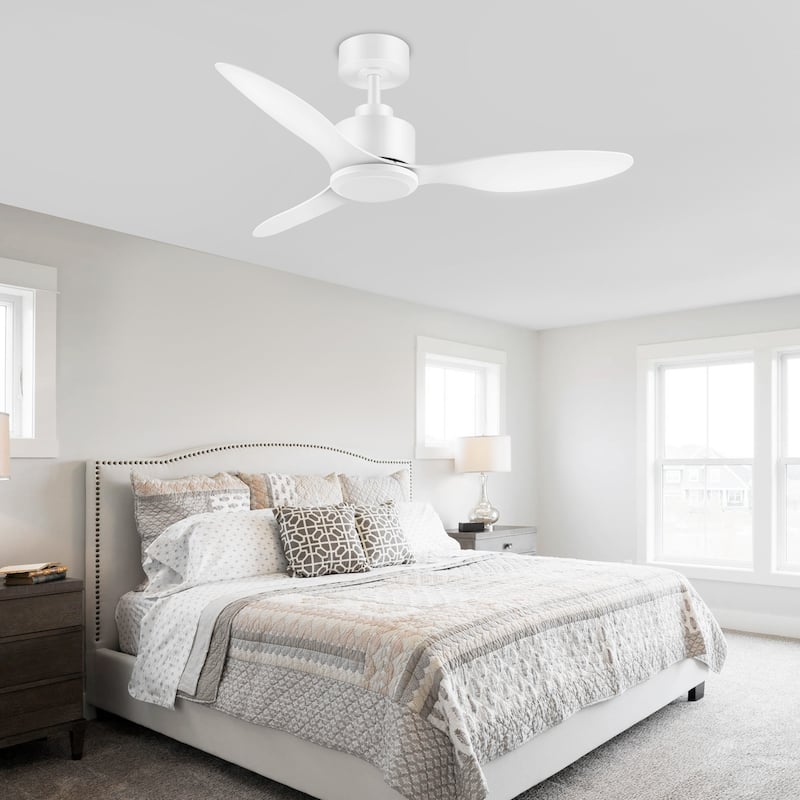 42-Inches Black/White Ceiling Fan with Remote without Light(3-Blade)
