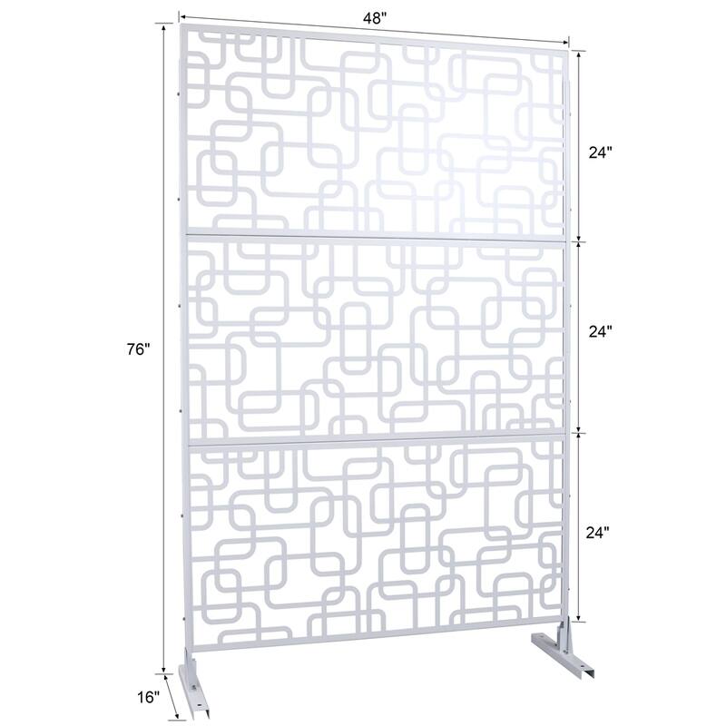 Outdoor & Indoor Freestanding Privacy Screen Privacy Screen 76"H×48"W