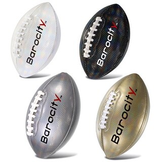 Barocity Footballs for Kids- Reflective Iridescent Rainbow Hex Pattern