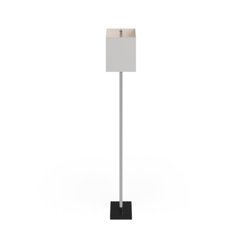 Strick & Bolton Spero 60-inch Chrome/ Black Contrast Floor Lamp