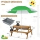 preview thumbnail 6 of 38, Costway 3-in-1 Kids Picnic Table Wooden Outdoor Sand & Water Table - See Details