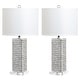 preview thumbnail 3 of 7, SAFAVIEH Lighting 26-inch Skagway Table Lamp (Set of 2) - 13"W x 13"D x 26"H