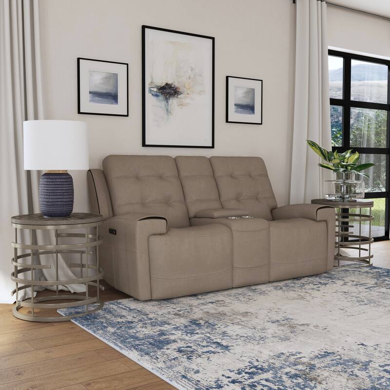 Iris Zero Gravity Power Reclining Loveseat with Console & Power Headrests by Flexsteel