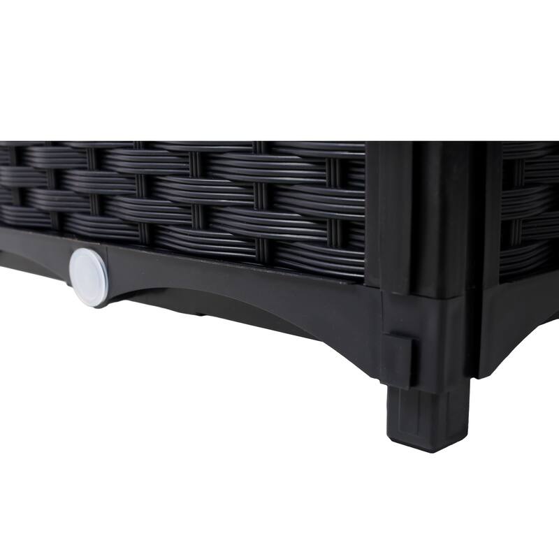 Modern Minimalist Garden Bed with Drainage Plug Raised Bottom Drainage Holes, for Vegetable Flower Herb Outdoor - 8' x 10'