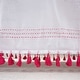 preview thumbnail 10 of 10, Rizzy Home Rowan Tassle Striped Crib Skirt - 26" X 51" Bright Pink