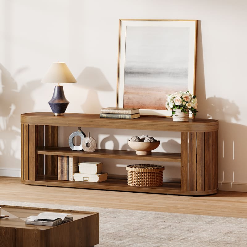 TV Stand with Storage Shelf, Media Console, Living Room Bedroom Entertainment Center Accent Television Stand