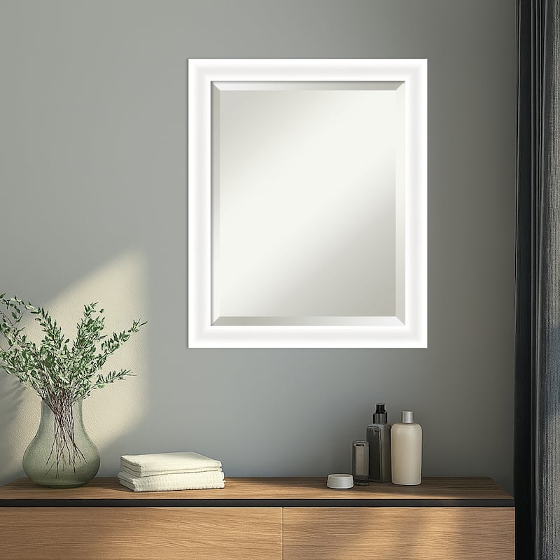 Oliver Narrow Beveled Wood Framed Wall Mirror
