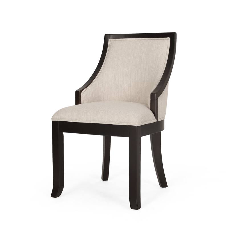 2PCS Fabric Dining Chair With Wood Frame