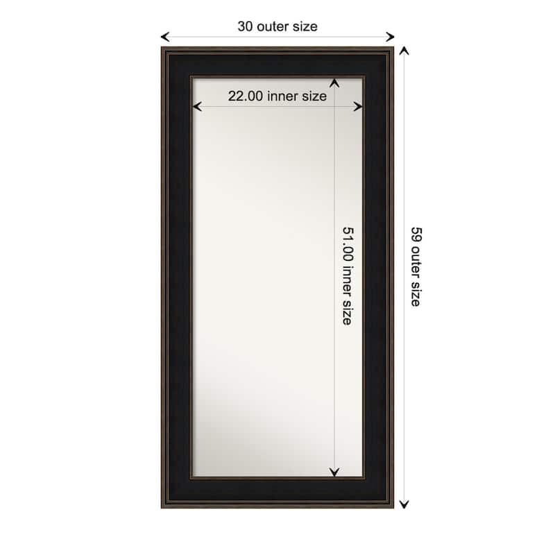 Wall Mirror Choose Your Custom Size-Oversized, Mezzanine Espresso Wood